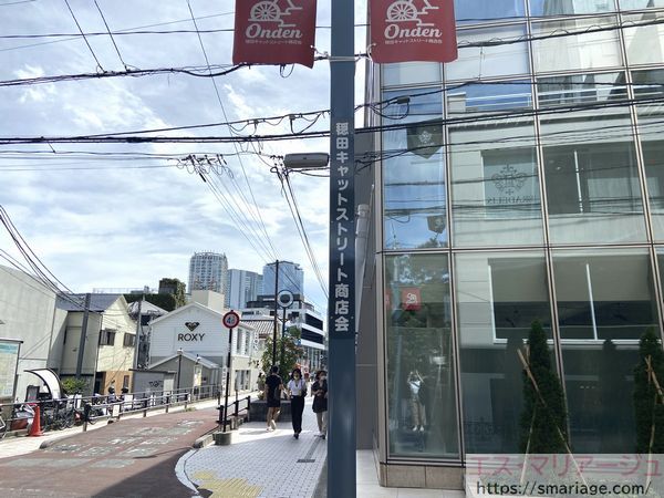 穏田キャットストリート商店街・電灯